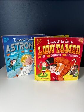 I Want to Be a Lion Tamer & Astronaut Board Book Set - Brown and Coburn